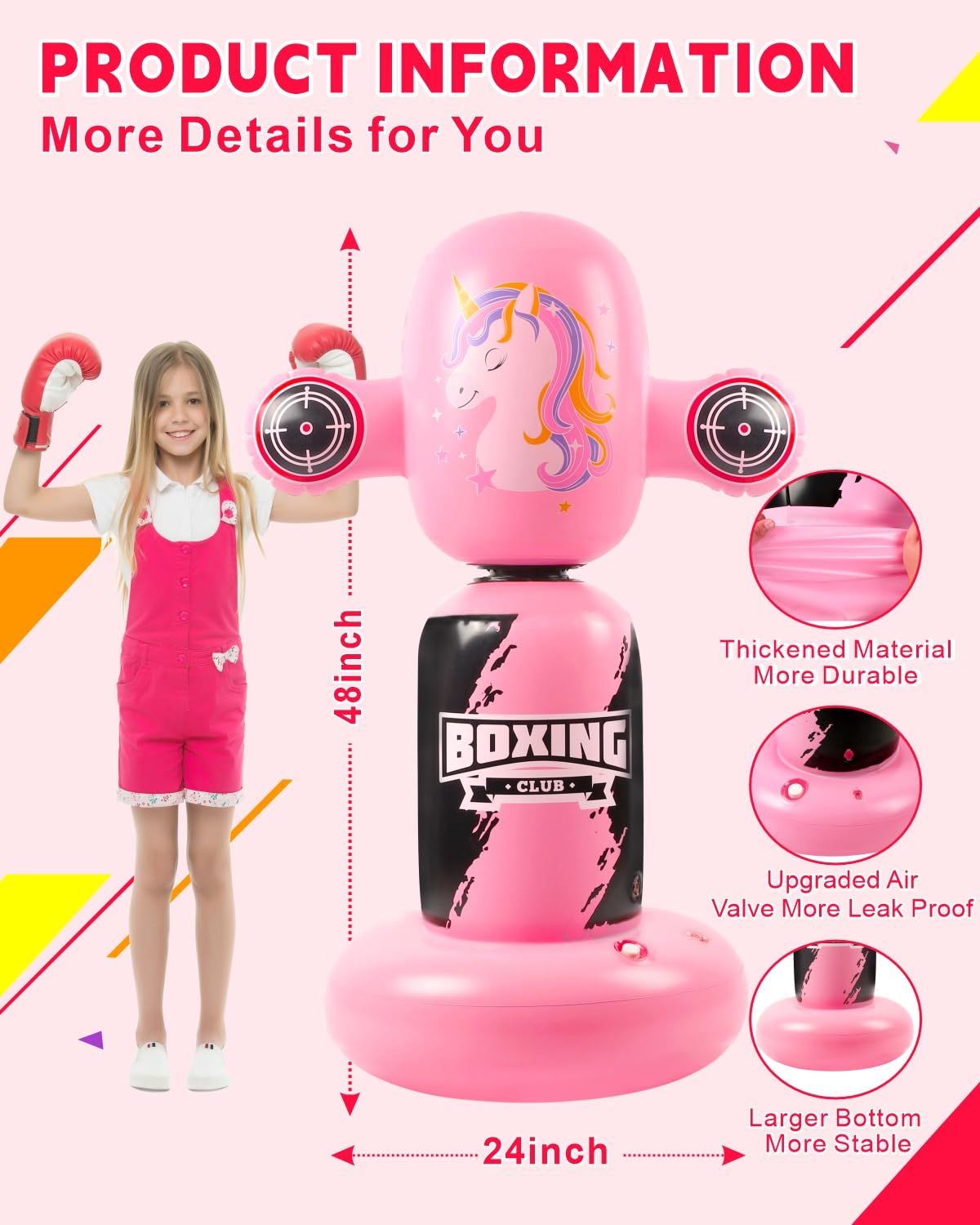VCOLAN 24-inch bottom provides stable rebound during punches