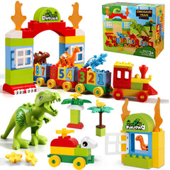 VConejo dinosaur building blocks train set for imaginative play and early numeracy