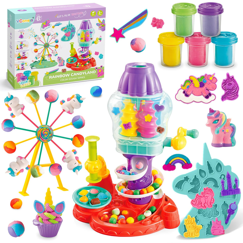 VConejo dough play set dessert machine 2-in-1 in action for kids.
