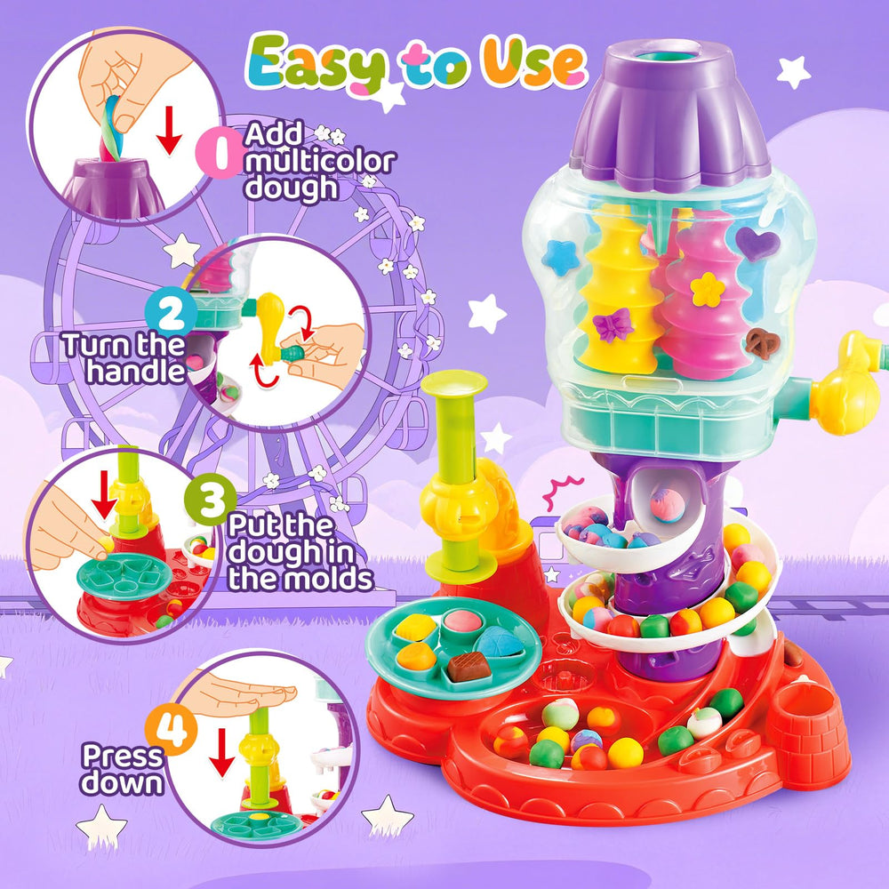 VConejo five dough color cans for bright, mixable creations.