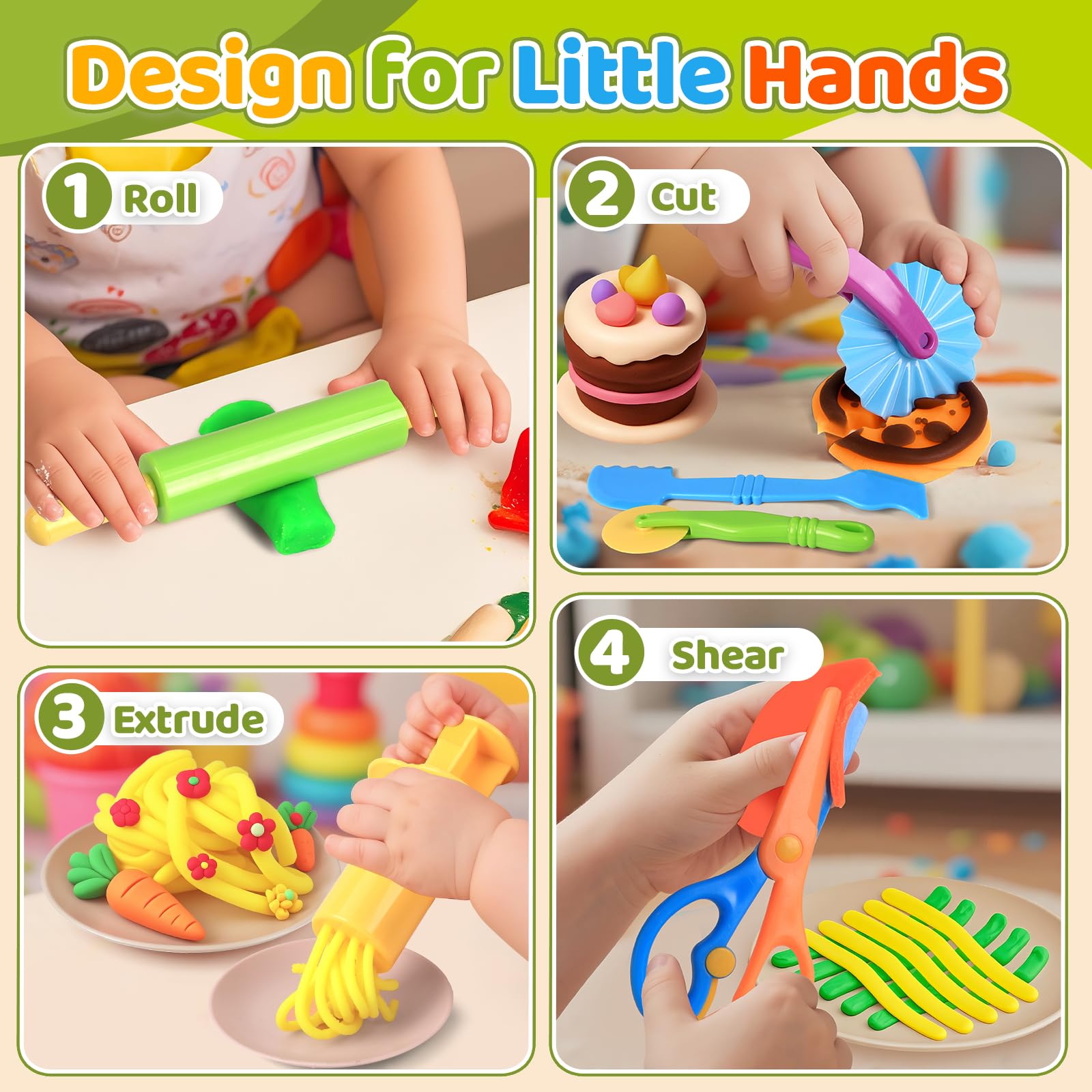 VConejo silicone mat provides mess-free play surface and easy cleanup