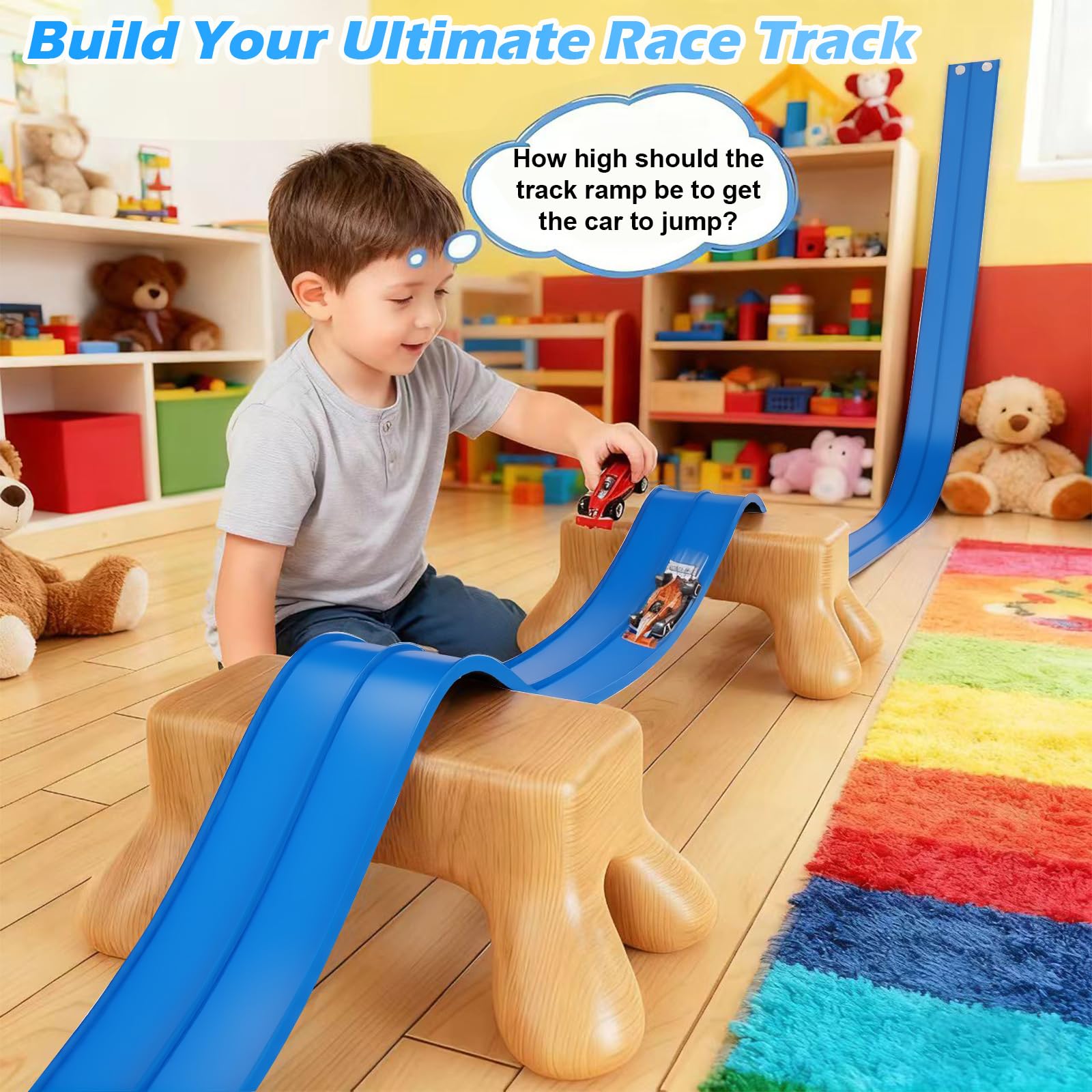 Vcsaq 1/64-scale car compatibility lets kids race with familiar diecast vehicles