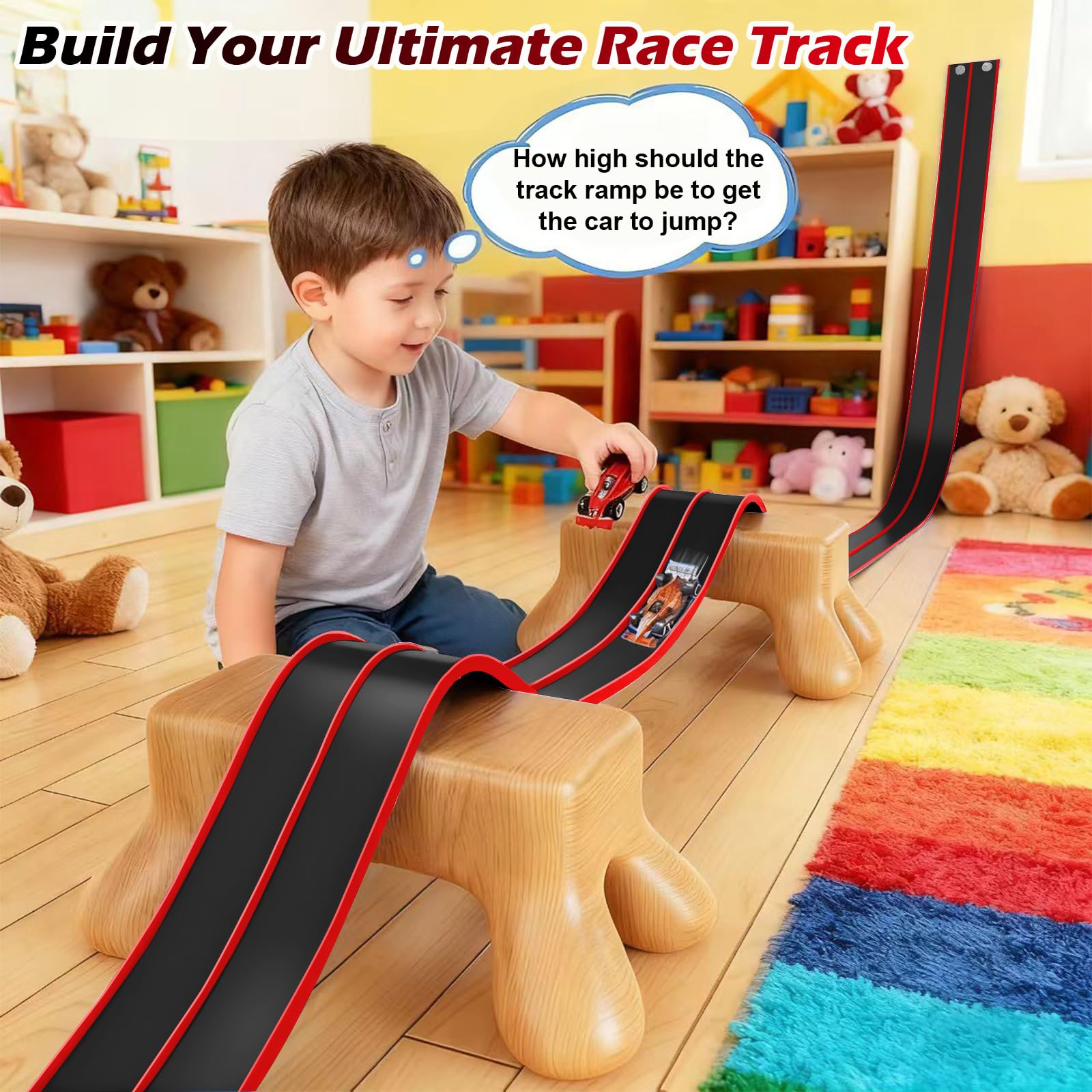 Vcsaq dual-lane race supports head-to-head play for fun competition.