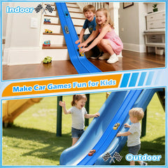 Vcsaq portable roll-up track for easy storage and on-the-go playtime
