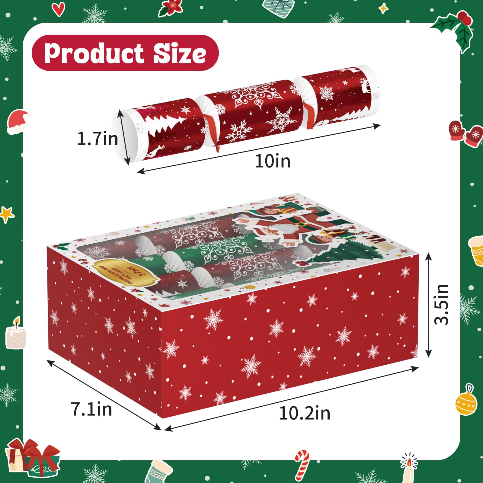 Vdamu snowflake design favors enhance holiday table ambiance with warm, cozy appeal.