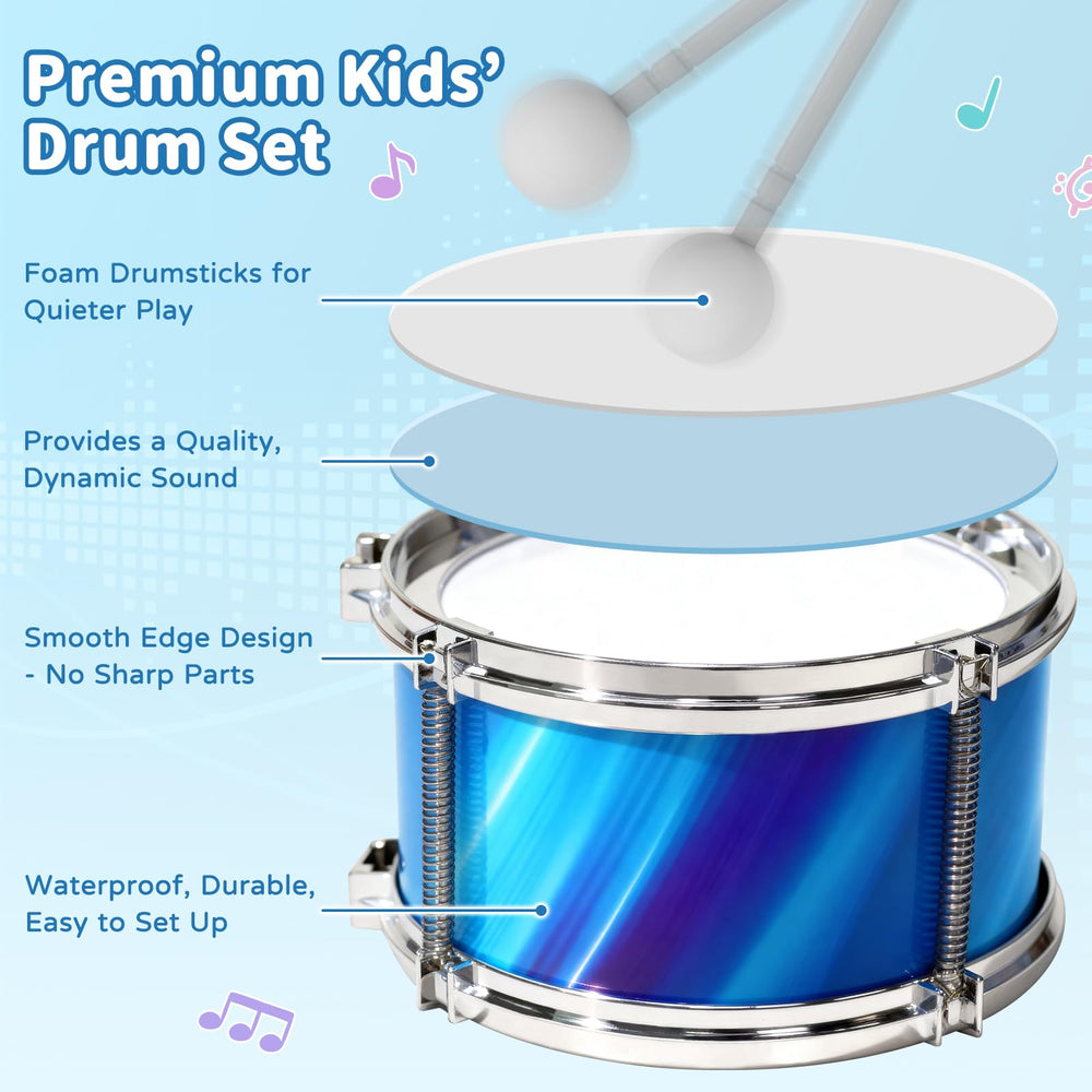 Vdamu blue drum stool included supports steady seating during playtime