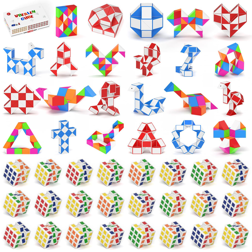 Vdealen twelve 3x3 magic cubes compact brain teasers for kids.