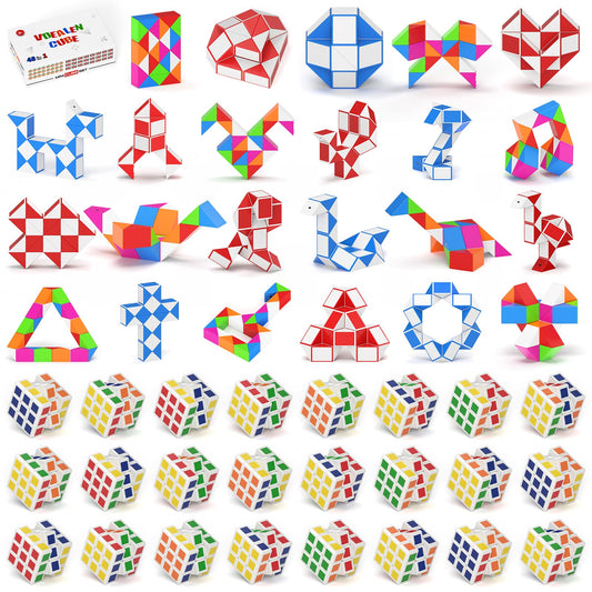 Vdealen twelve 3x3 magic cubes compact brain teasers for kids.