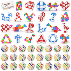 Vdealen twelve 3x3 magic cubes compact brain teasers for kids.