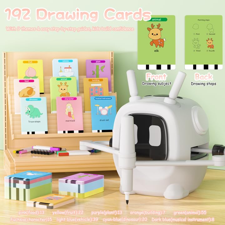 VDPDO 192-card set sparks animal, vehicle, and floral drawing adventures for kids.