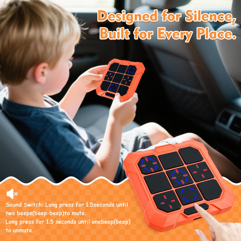 VDPDO Tic Tac Toe 6-in-1 pocket-size device enables travel-friendly learning games for kids