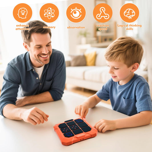 VDPDO Tic Tac Toe 6-in-1 side profile highlights slim, pocket-friendly form for on-the-go play