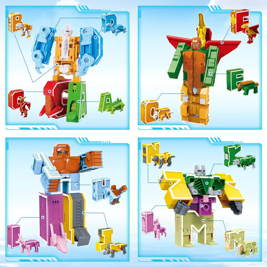 VEAIS Alphabots dinosaur form sparks imaginative play while reinforcing letter recognition.