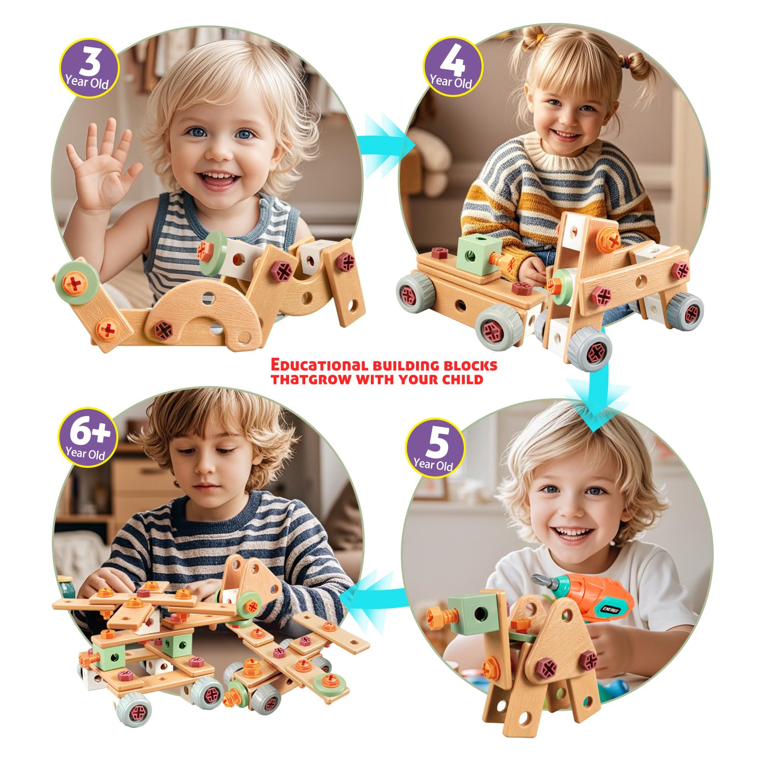 VEAIS building blocks and screws encourage hands on problem solving