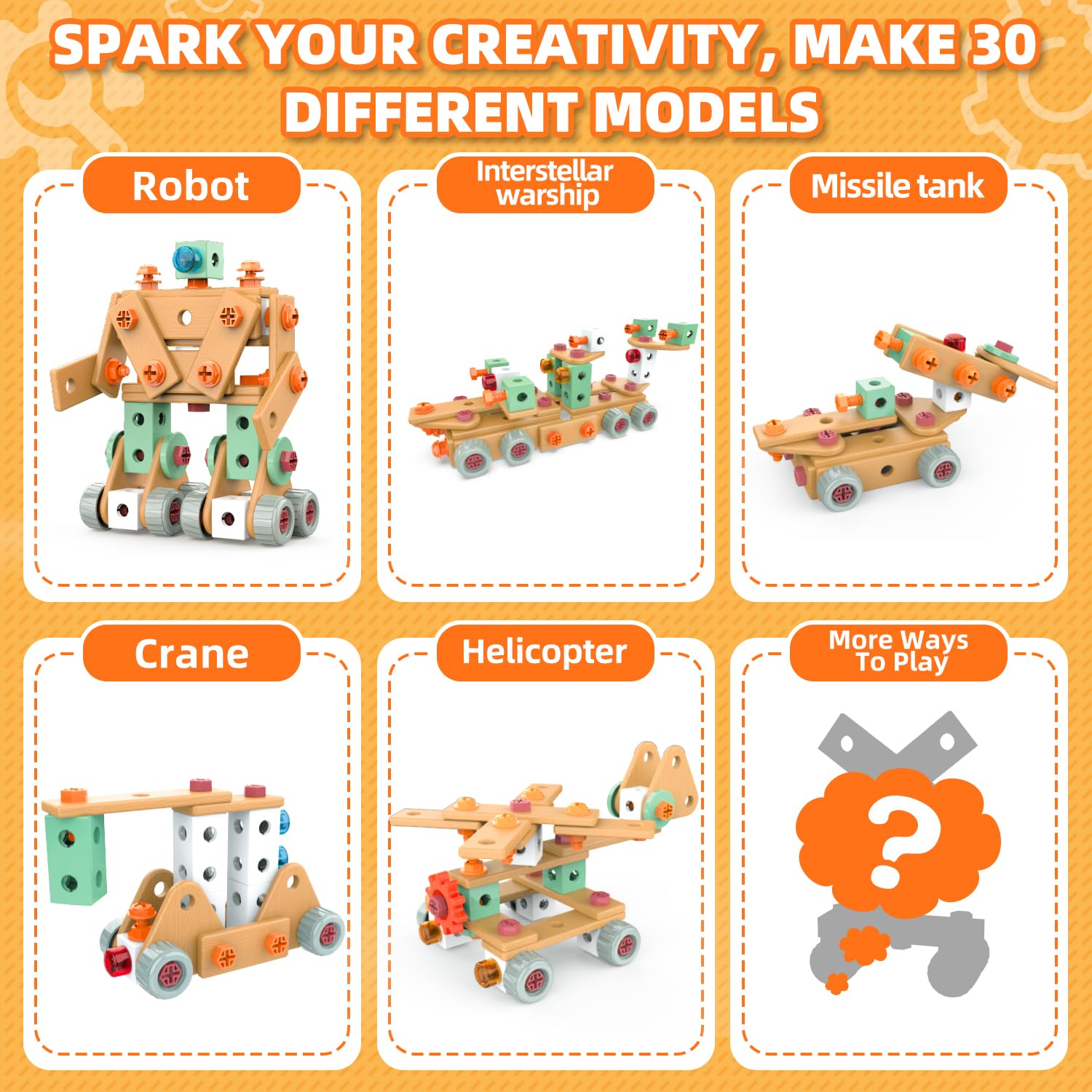 VEAIS durable ABS plastic set designed for safe, long-lasting pretend play.