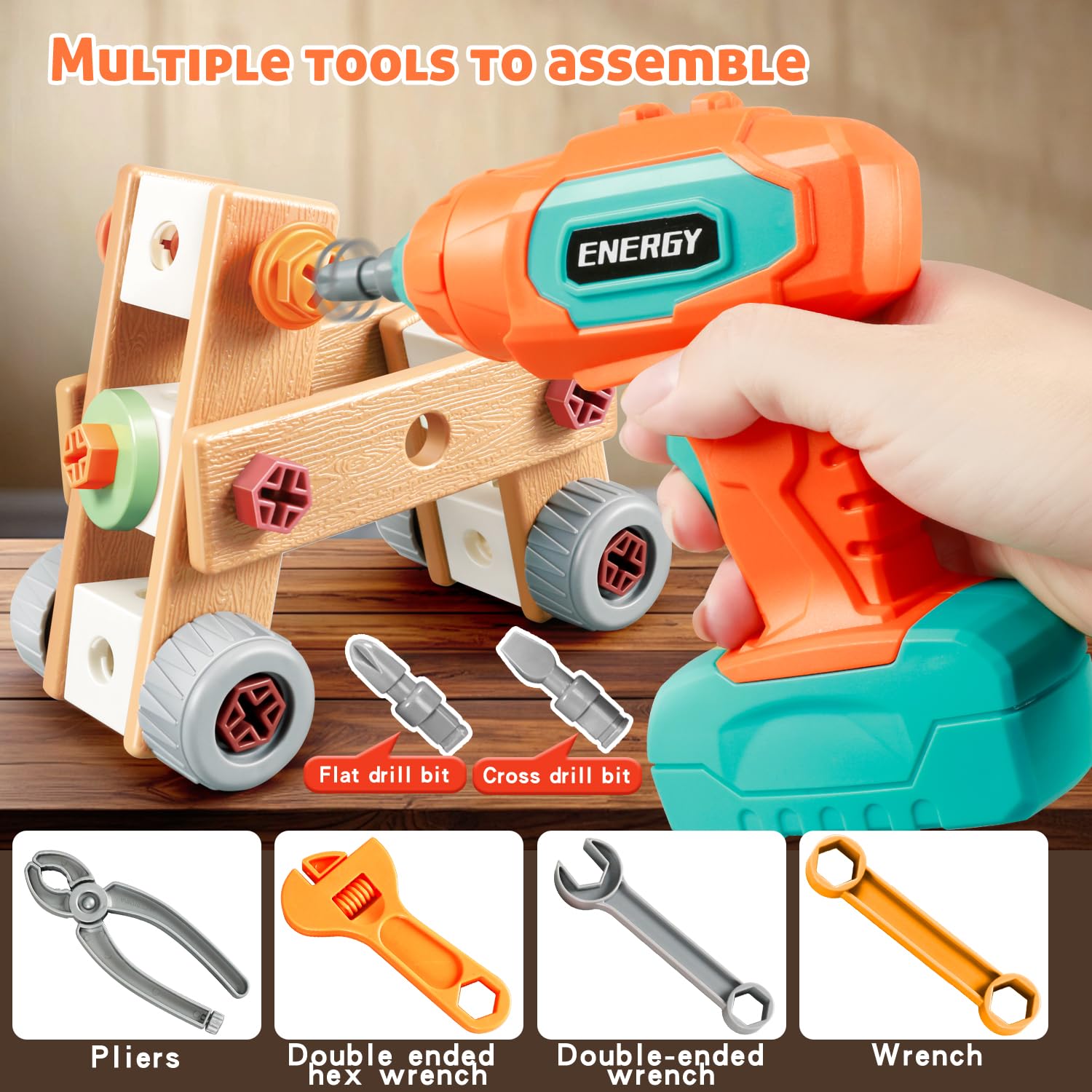 VEAIS storage box keeps all parts organized for tidy, portable play