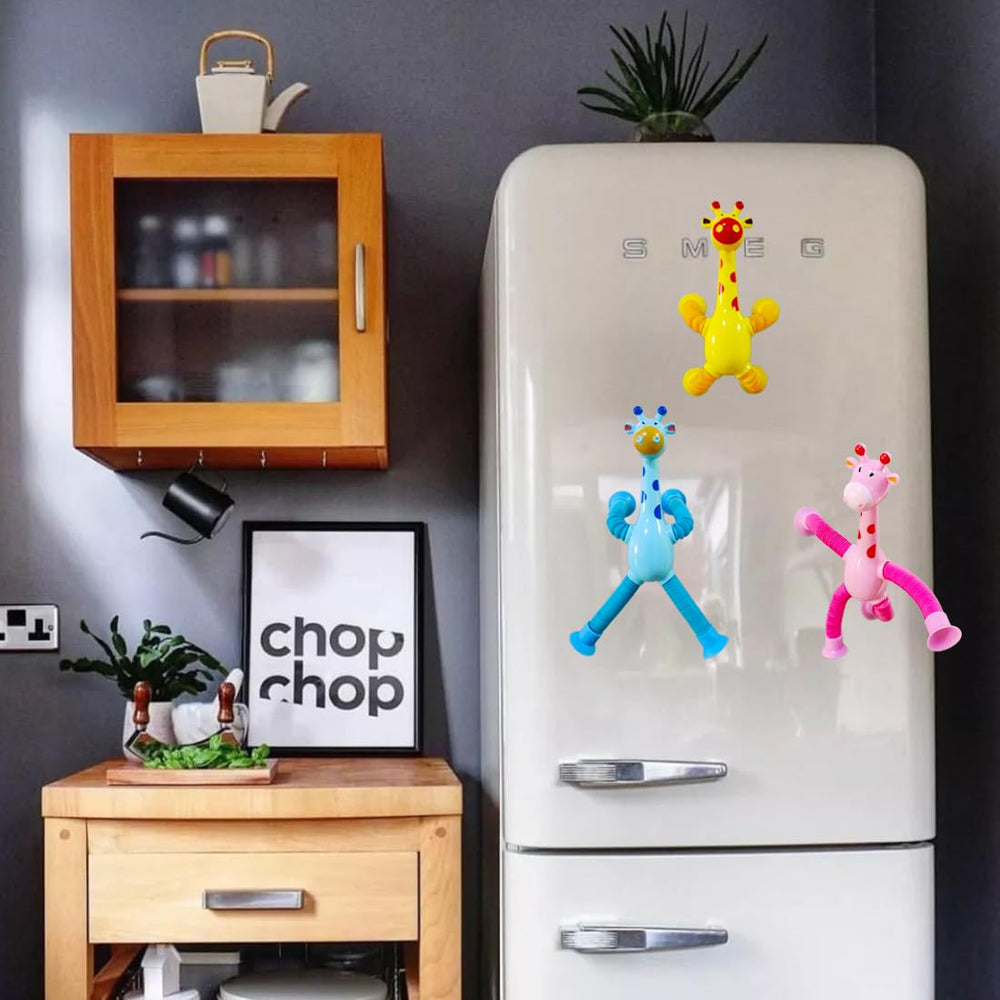 Veakeqe pink telescopic giraffe toy sparks imaginative play and grip.