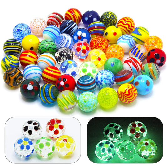 VEALIZUU glass marbles in 40 colors for kids, perfect for crafts and play.