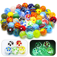 VEALIZUU glass marbles in 40 colors for kids, perfect for crafts and play.