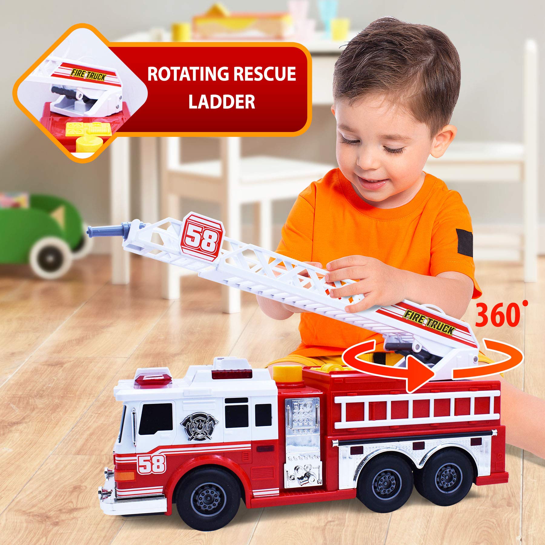 VEBO 360-degree rotating ladder ready for rescue missions