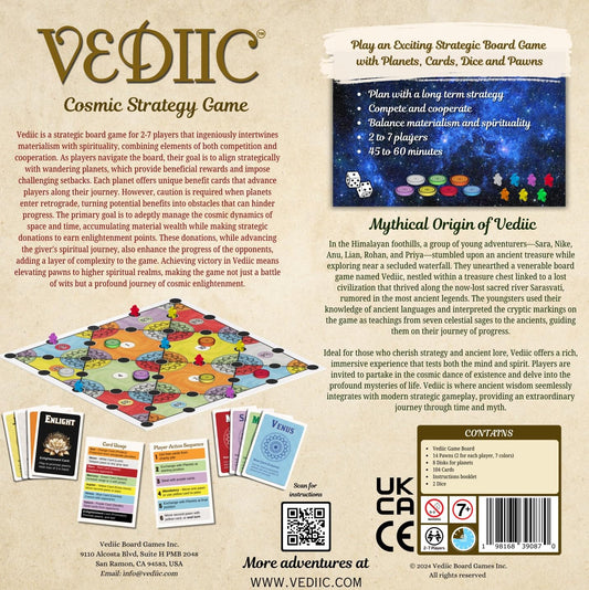 Vediic planets on board fueling exciting planetary strategy for competitive play.
