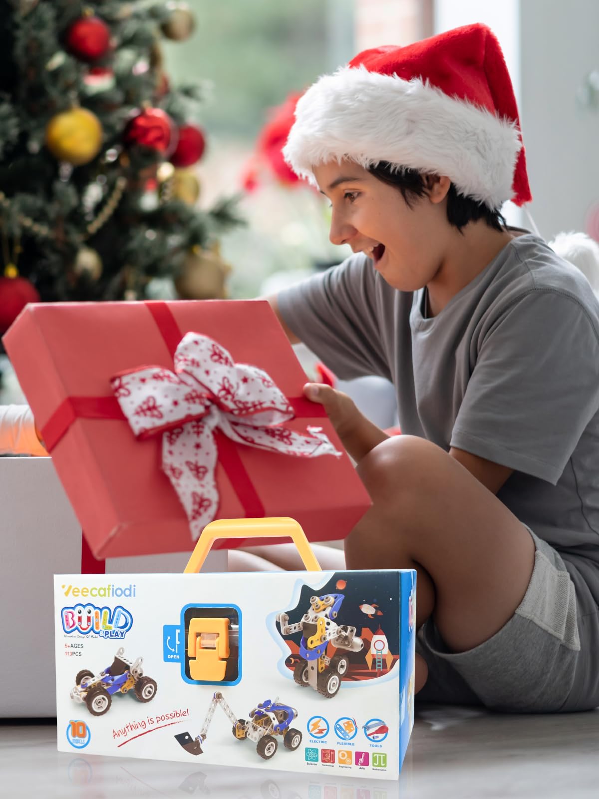 Veecafiodi 10-in-1 STEM models and vehicles for kids