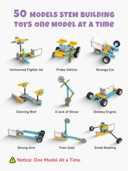 Veecafiodi 50-in-1 STEM kit attack and defense robot model supports creative engineering play