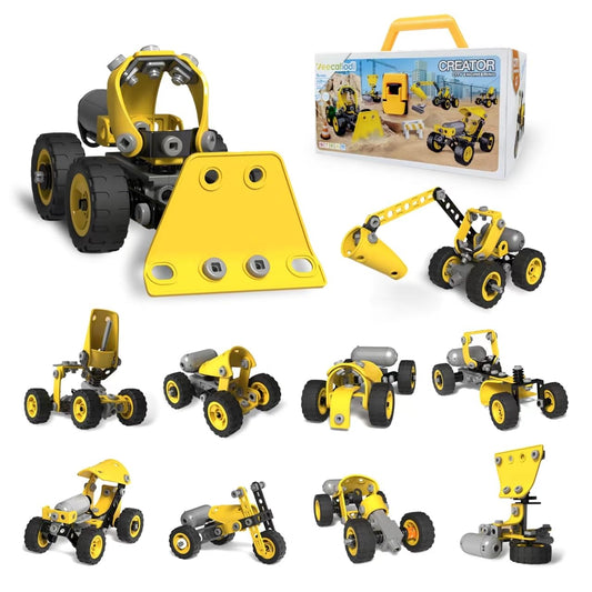 Veecafiodi 10-in-1 bulldozer model for hands-on construction and imaginative play.
