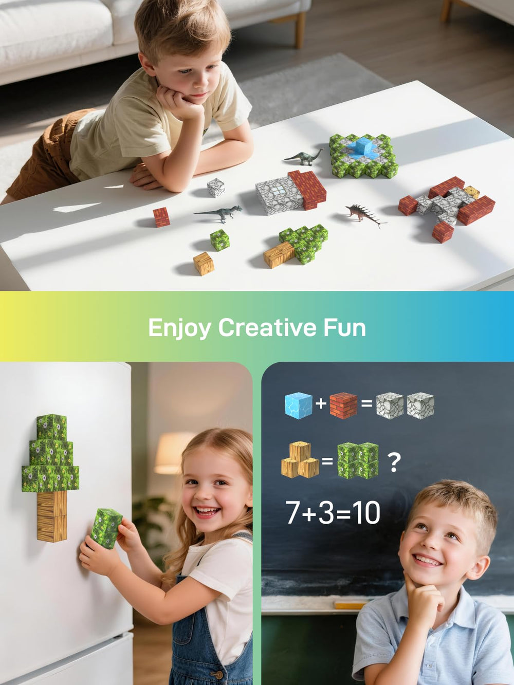 Veecafiodi dino world meadow scene invites kids to design landscapes and dino habitats.