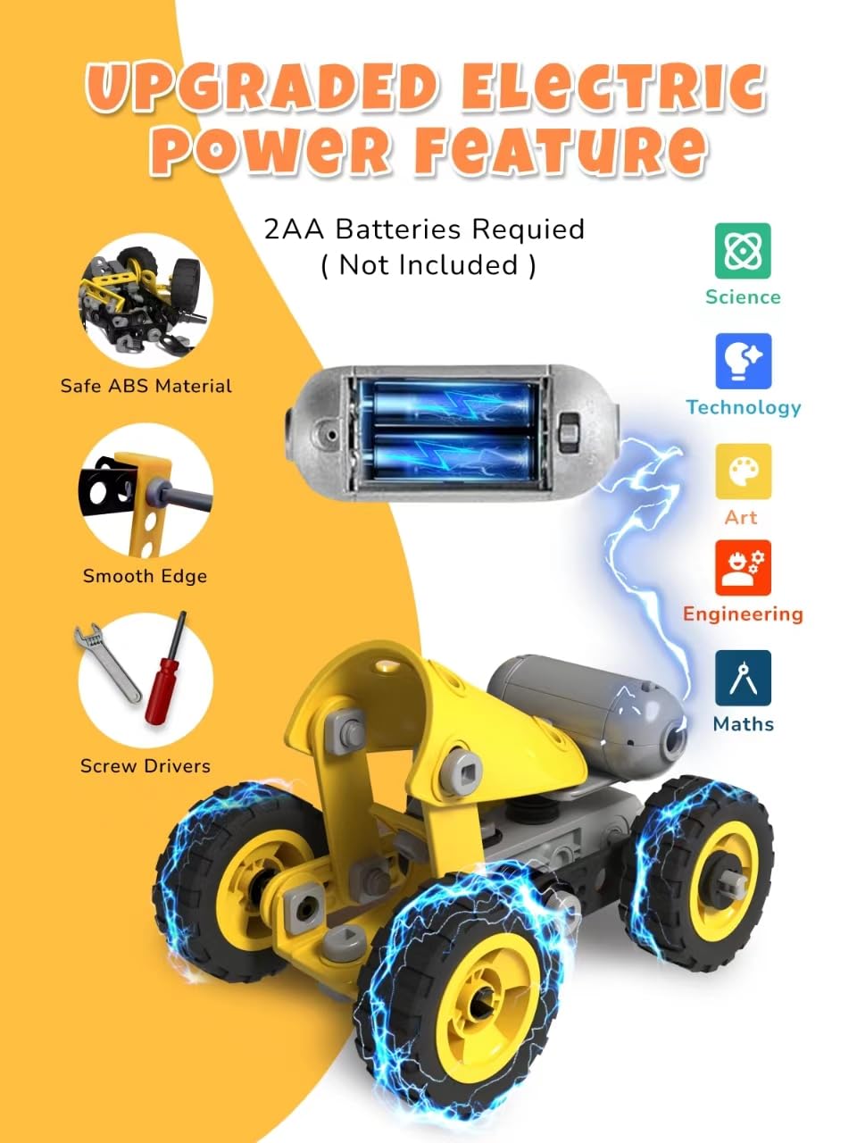 Veecafiodi tractor-building kit supports fine motor skills and STEM exploration.