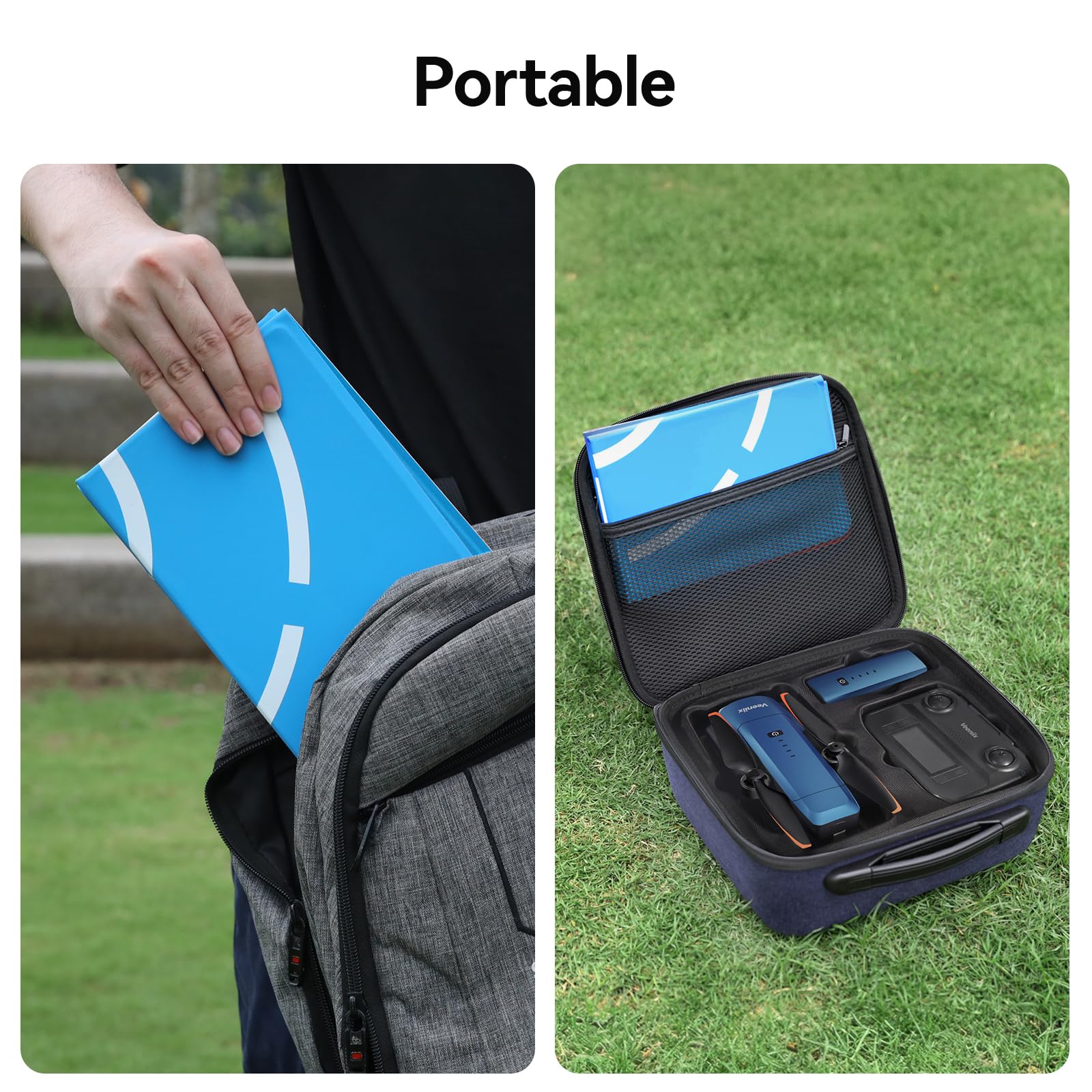 Veeniix drone landing pad double-sided surface with high visibility for precise landings.