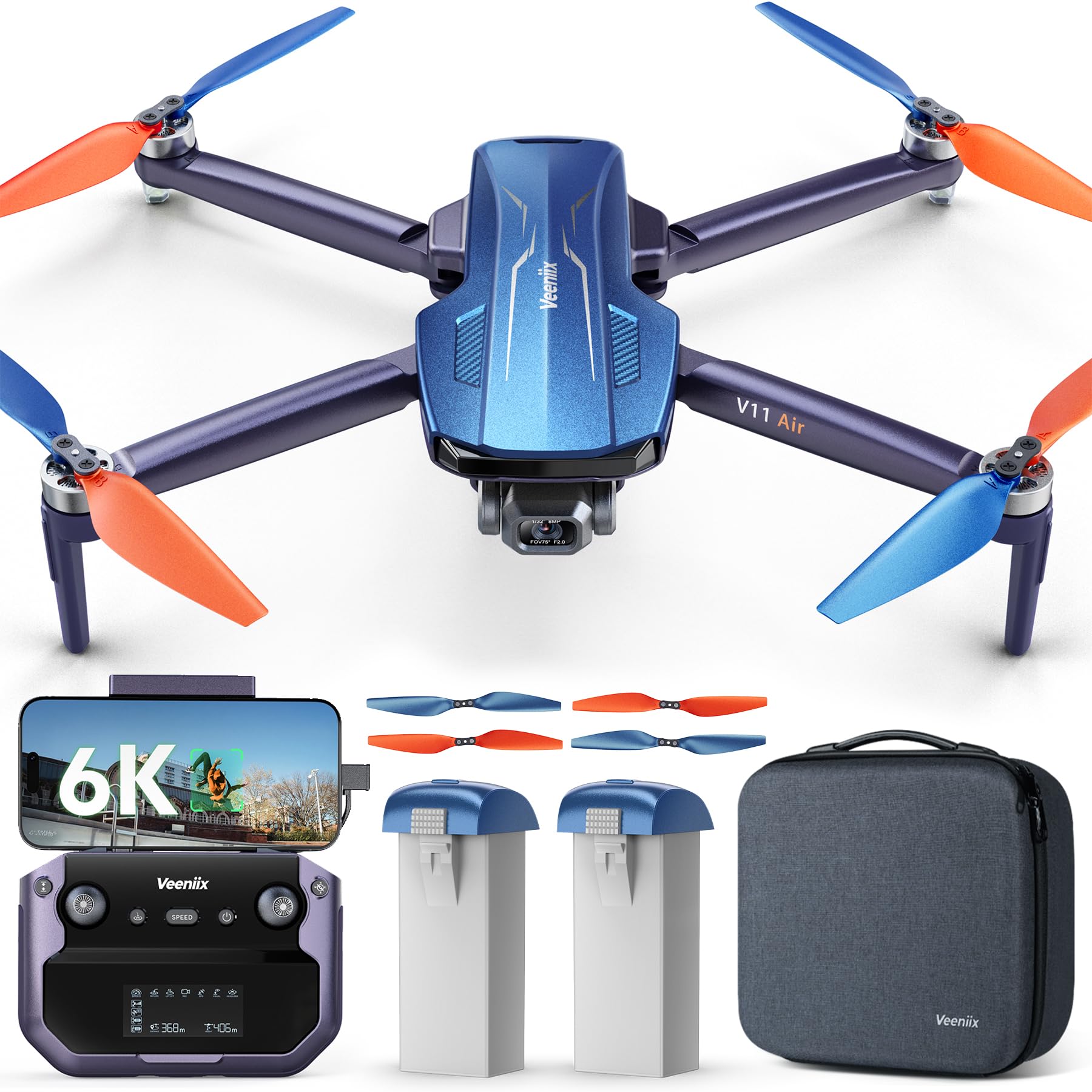 Veeniix V11Air with 6K camera captures crisp aerial imagery.