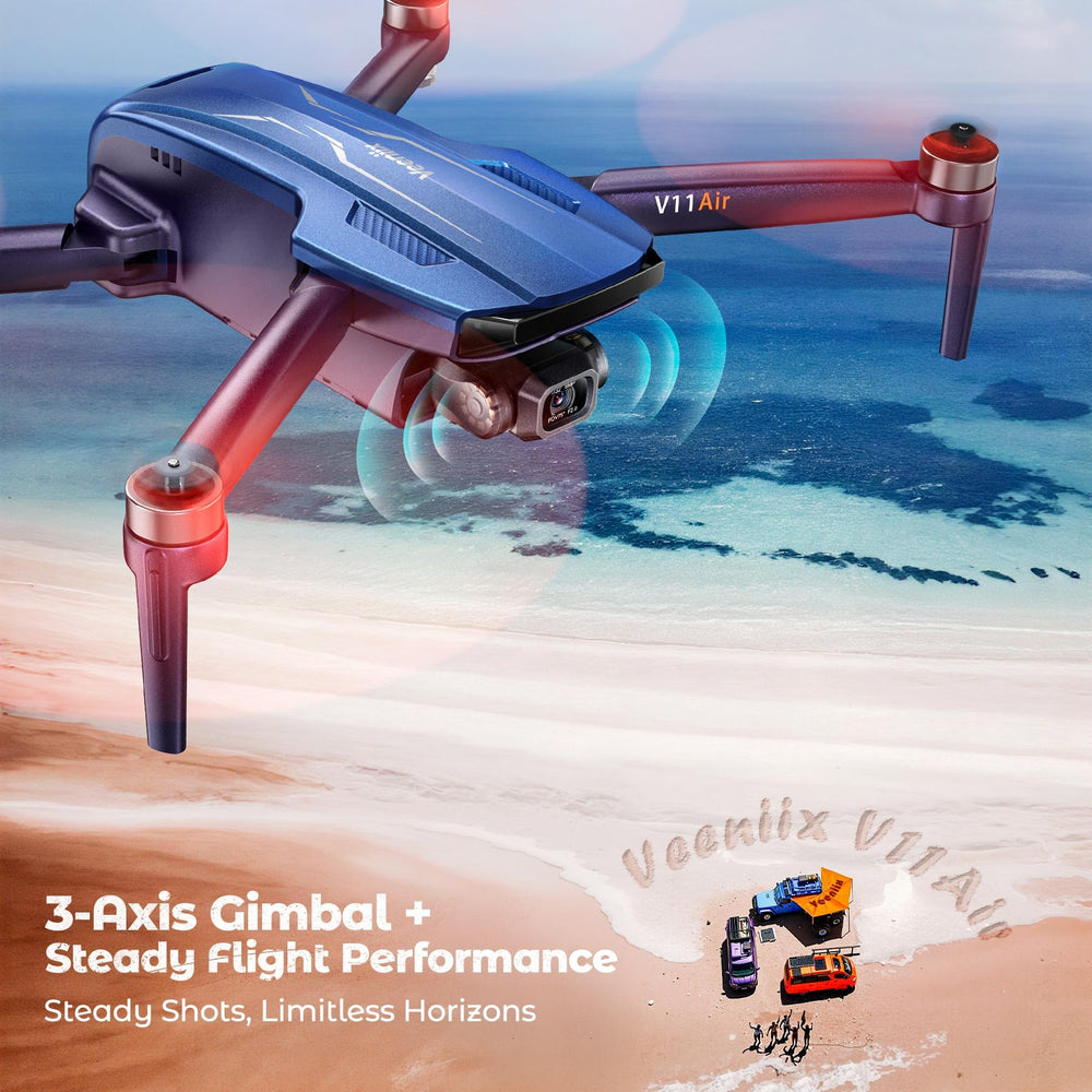 Veeniix V11Air shows 70-minute flight time with dual batteries.