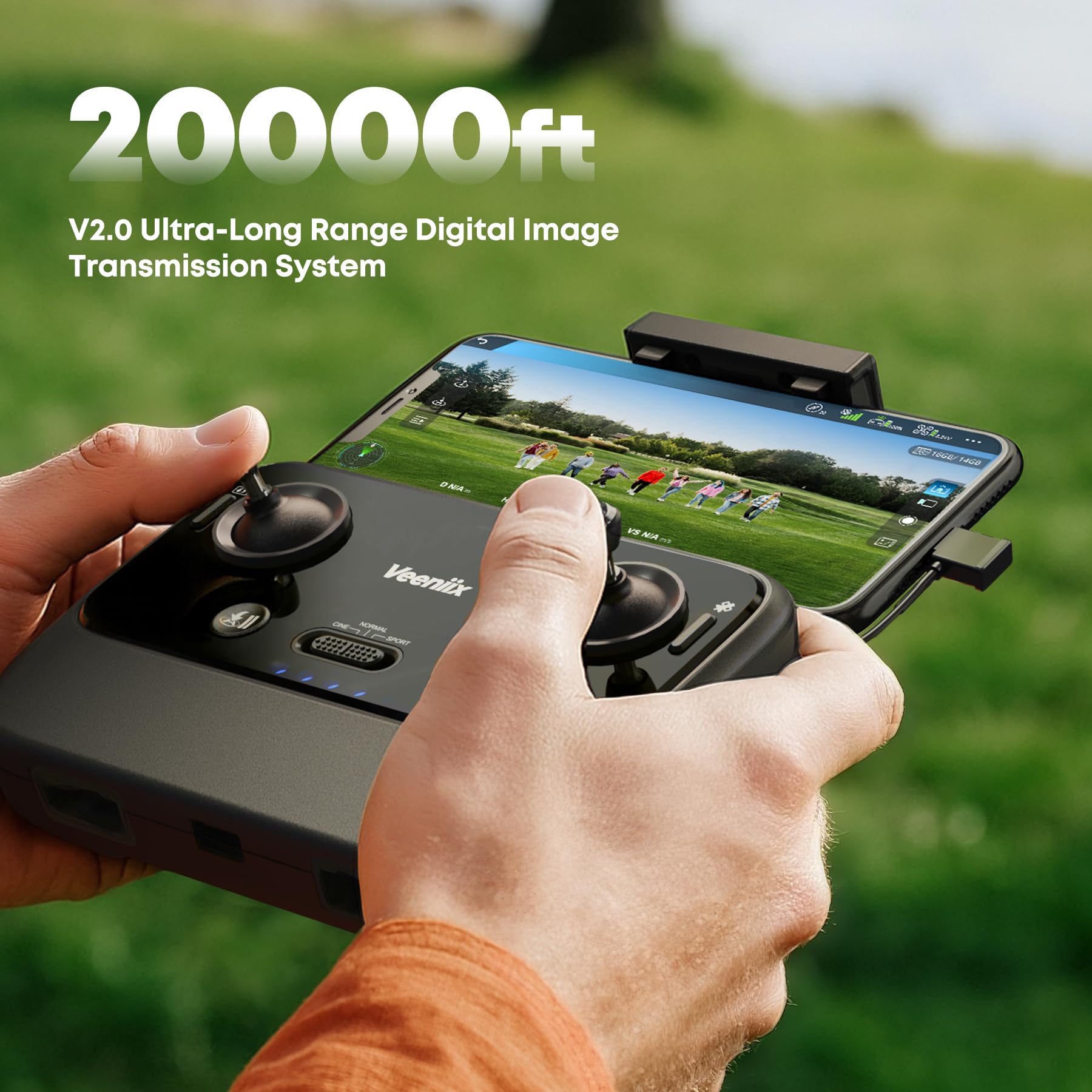 Veeniix V11MINI smart batteries enable extended flight time.