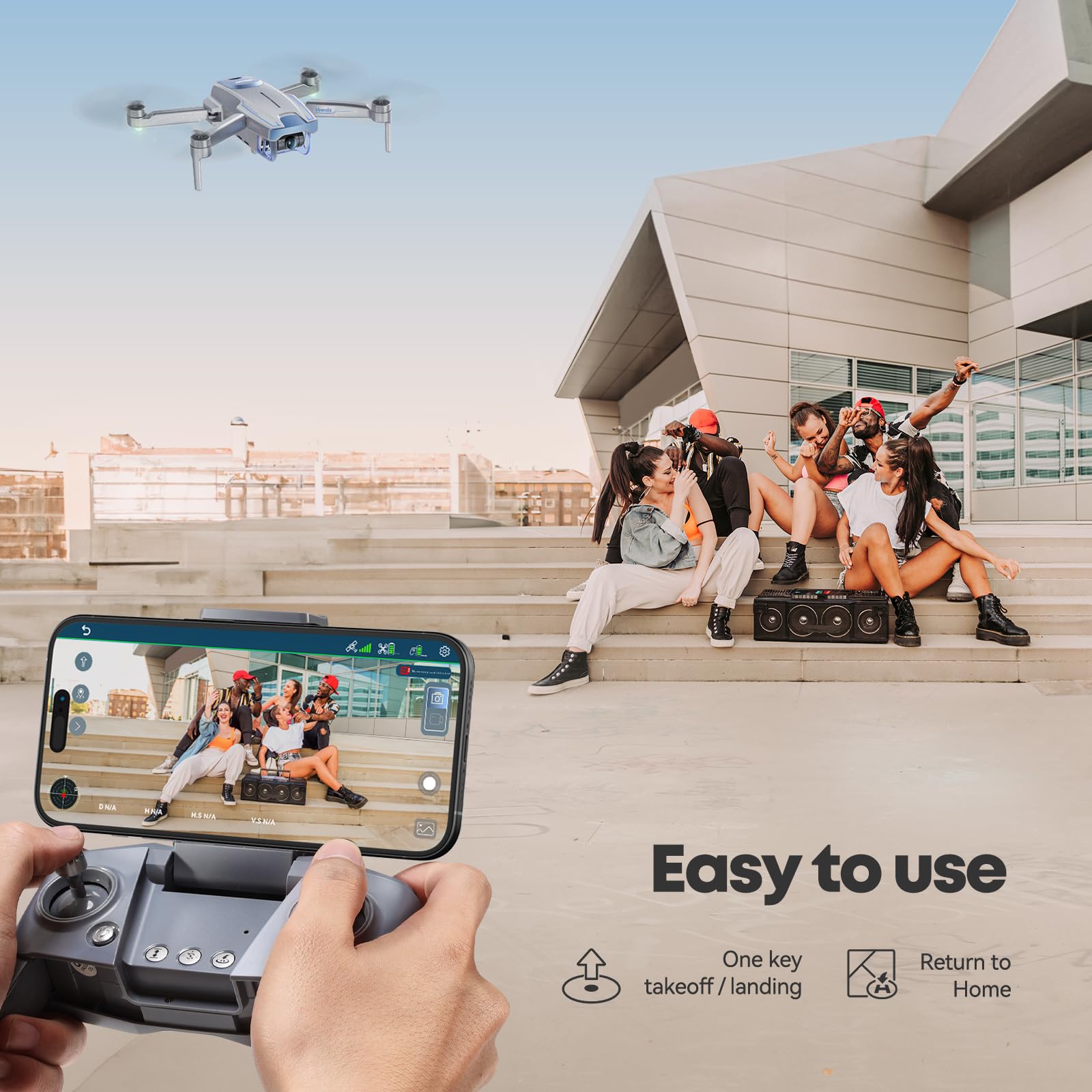 Veeniix V11MINI waypoints flight enables automated path planning.