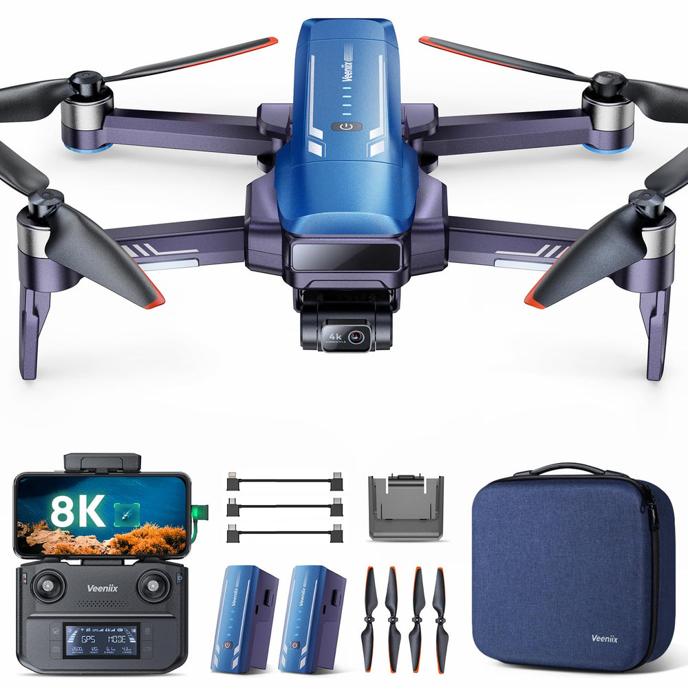 Veeniix V11PRO in 8K mode captures detailed aerial imagery for cinematic shots.