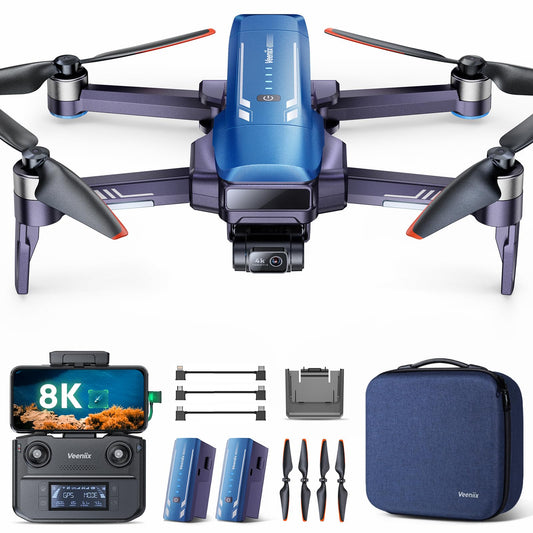 Veeniix V11PRO in 8K mode captures detailed aerial imagery for cinematic shots.