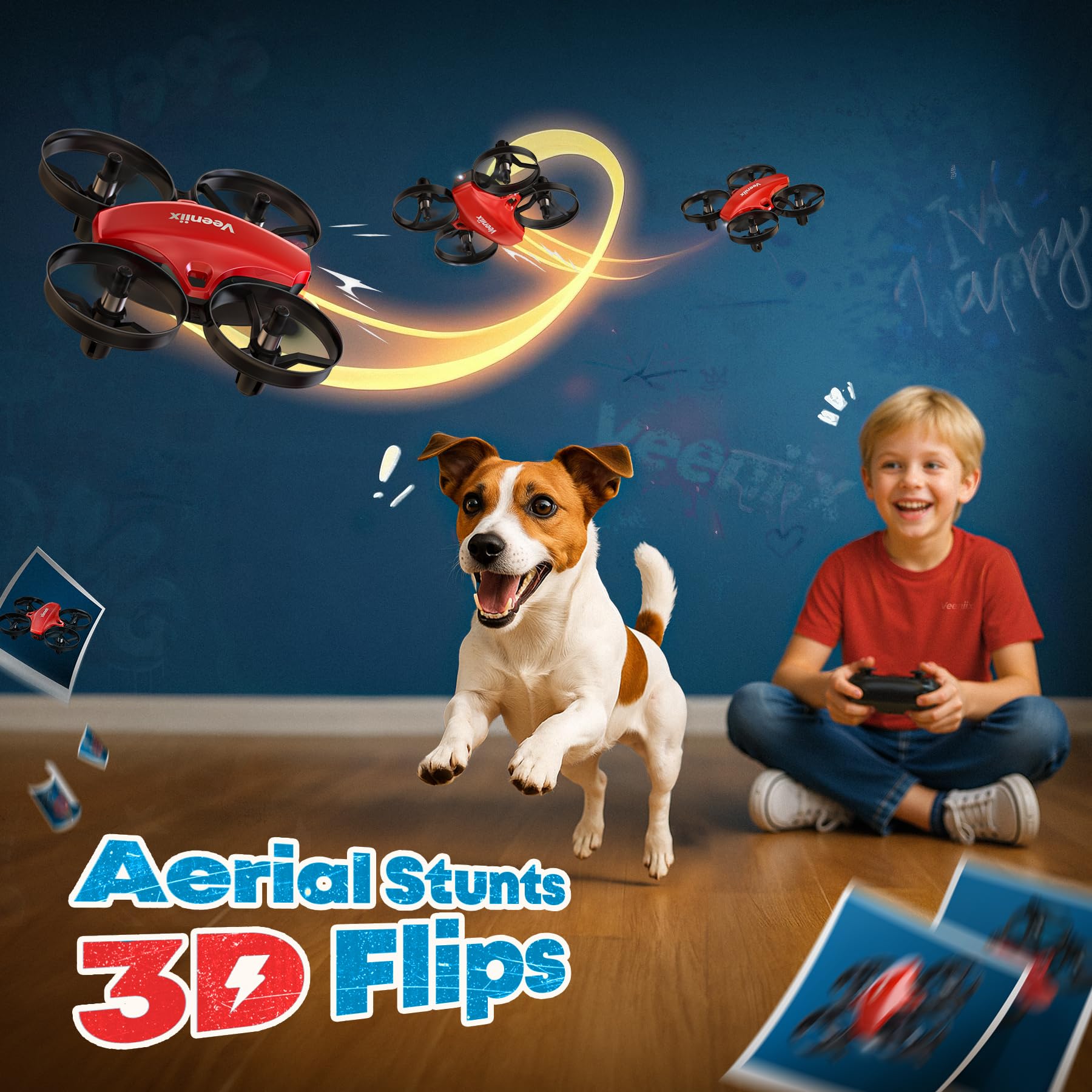 Veeniix V995 with protective guards ensures safe play around kids and furniture.
