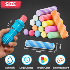 VEESA chalk holders keep little hands clean for mess-free drawing.