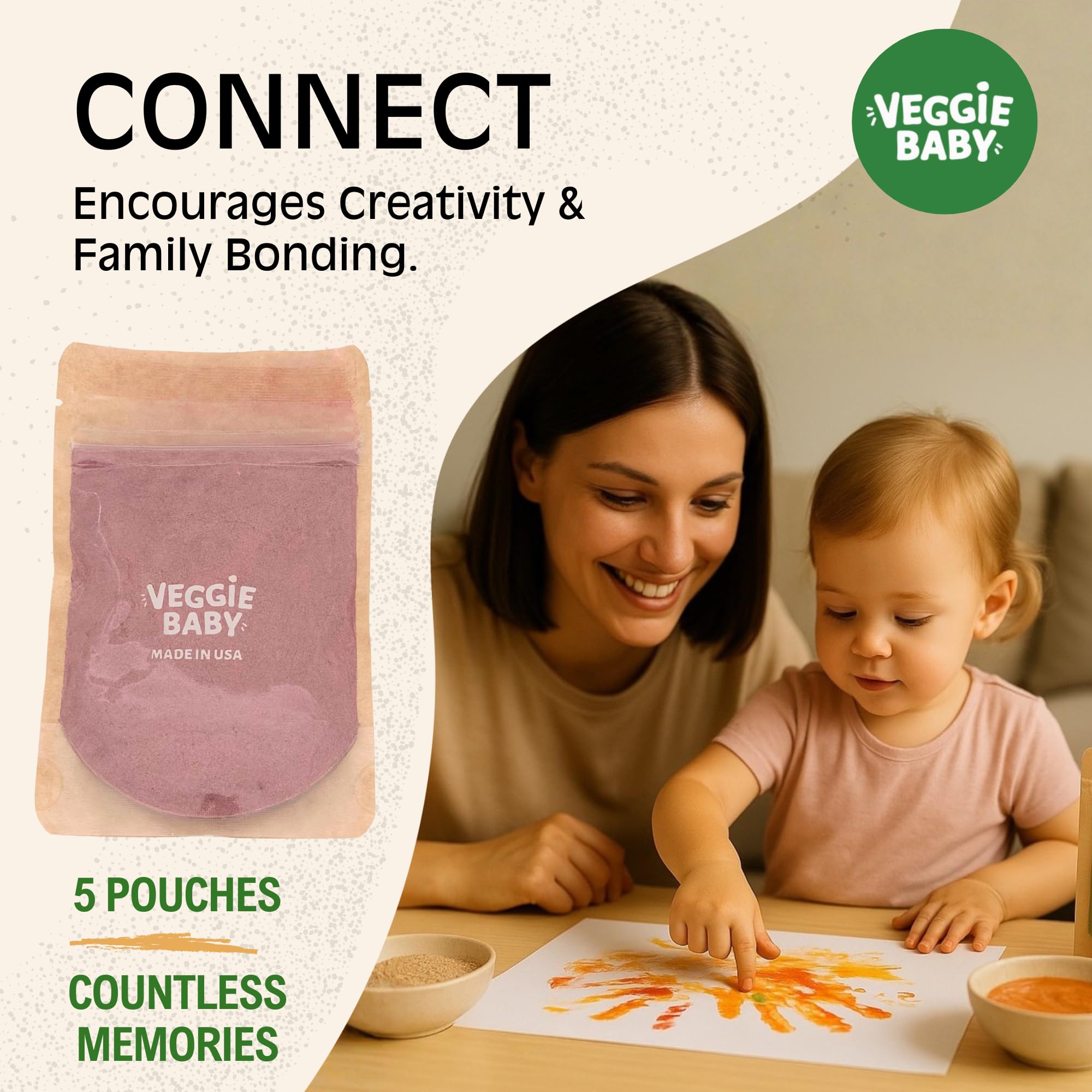 Veggie Baby organic veggie powders highlighted as a non-toxic coloring option.