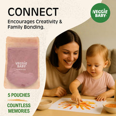 Veggie Baby organic veggie powders highlighted as a non-toxic coloring option.