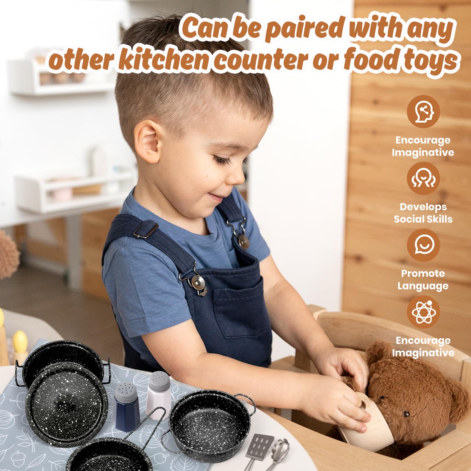 Veitch fairytales spaghetti server aids kid-friendly stirring and plating play.