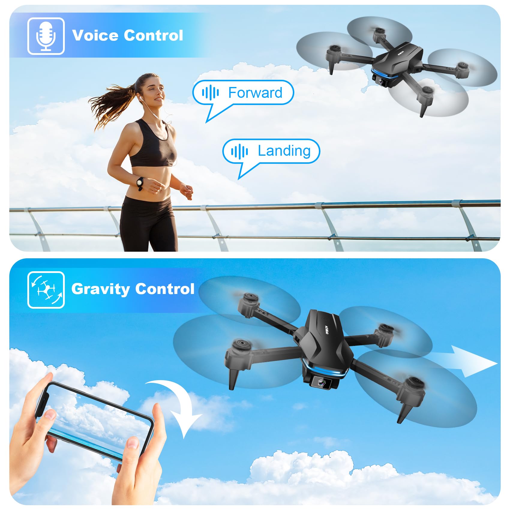 Velcase carrying case keeps the drone and accessories organized
