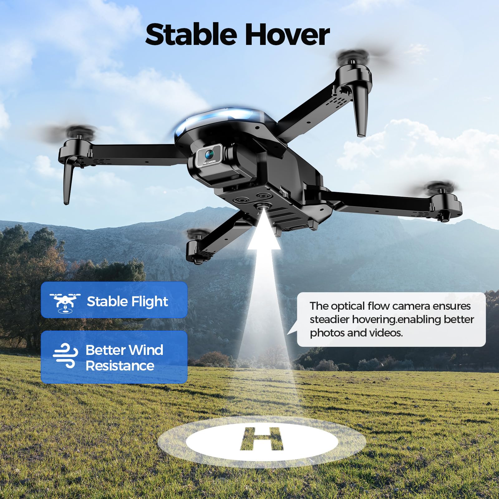 Velcase drone one-key takeoff and landing simplifies flying for beginners