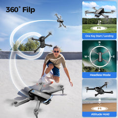 Velcase drone with two 1050mAh batteries extends flight time up to 26 minutes
