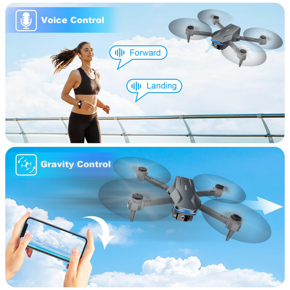 Velcase drone on one-key takeoff for easy start