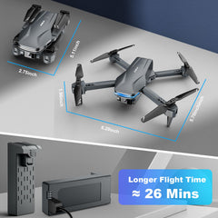 Velcase two batteries enable up to 26 minutes of flight