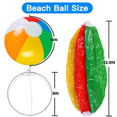 Vellibring rainbow beach balls in pack perfect for poolside play.