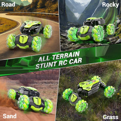 Vemander RC car displays LED light show for enhanced nighttime fun.