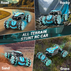 Vemander gesture-sensing RC stunt car top view featuring 360-degree rotation